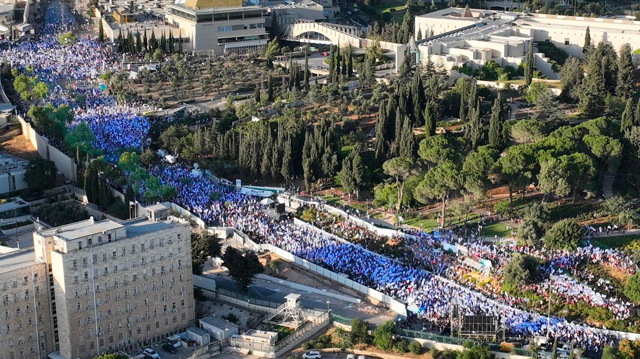 בתמונה: ההפגנה ביום ראשון בירושלים 